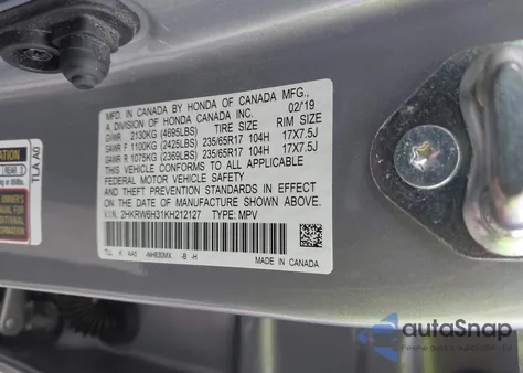 2019 Honda Cr-V Lx from USA, damaged, VIN 2HKRW6H31KH212127